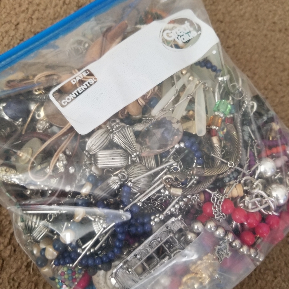 Mixed Jewelry Lot with Silver and Colorful Beads